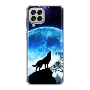 Защитные чехлы для Самсунг М33 (5G) (AlphaPrint) (ХИТ продаж) ВОЛК (Волк на луну)