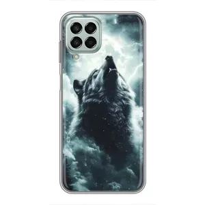 Чехол с картинкой «Хищники» для Samsung Galaxy M33 (5G) (M336B) (Волк в облаках)