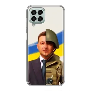 Чехол для Samsung Galaxy M33 (5G) (M336B) (AlphaPrint - с принтом Зеленского) (Зеленский солдат)
