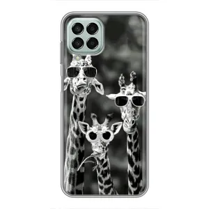Силіконовий чохол з КАРТИНКАМИ літо для Samsung Galaxy M33 (5G) (M336B) (AlphaPrint) (Жирафи в окулярах)