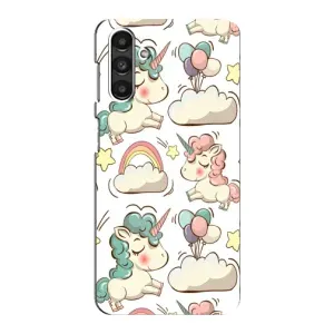 Чехол для Самсунг М34 (5G) - (Единорожки - Новинки) (AlphaPrint) (Единорожки)
