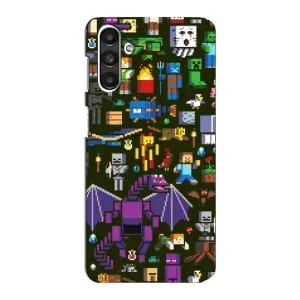 Чехол Майнкрафт на Samsung Galaxy M34 (5G) (AlphaPrint) Minecraft (Коллаж Майнкрафт)
