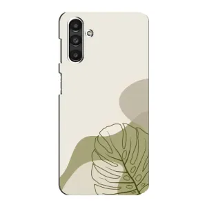 Силиконовый чехол с принтом в цветах на Samsung Galaxy M34 (5G) (Зеленая монстера дизайн)