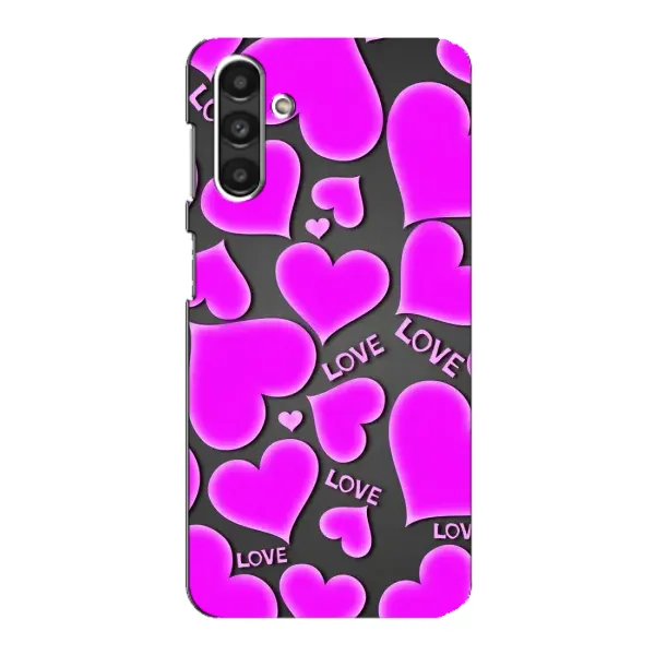 Чохол з принтом «Pink hearts» для Samsung Galaxy M34 (5G)