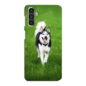 Чехол с Хаски для Samsung Galaxy M34 (5G) - (AlphaPrint) (Радостный Хаски)