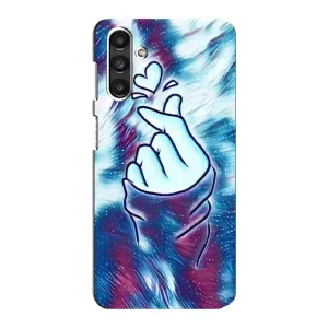 Чехол с принтом для Samsung Galaxy M34 (5G) (AlphaPrint - Знак сердечка) (Радужное сердце)