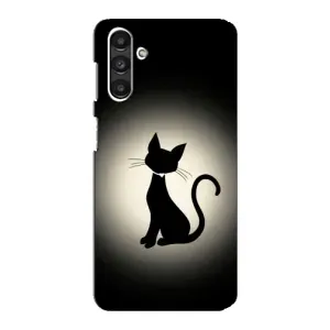 Чехол с принтом для Samsung Galaxy M34 (5G) (AlphaPrint) Модные коты (Силуэт котика)