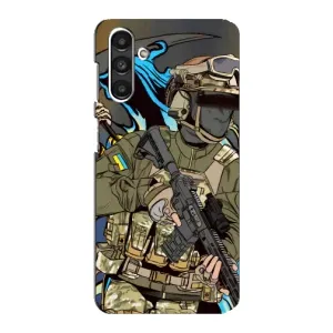 Чехлы с картинкой ЗСУ для Samsung Galaxy M34 (5G) (AlphaPrint) (Воин ВСУ)