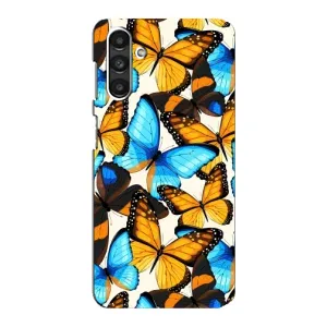 Чехол с принтом для Самсунг М34 (5G) - (Прикольные) (AlphaPrint) (Яркие бабочки)