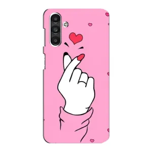 Чехол с принтом для Samsung Galaxy M34 (5G) (AlphaPrint - Знак сердечка) (Знак Love)