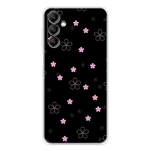 Чехол с принтом «Розовые цветы на черном» для Samsung Galaxy M35 5G Чехол с принтом «Розовые цветы на черном» для Samsung Galaxy M35 5G