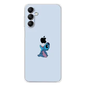 Чехол с принтом Стич на Samsung Galaxy M35 5G (Stitch apple)