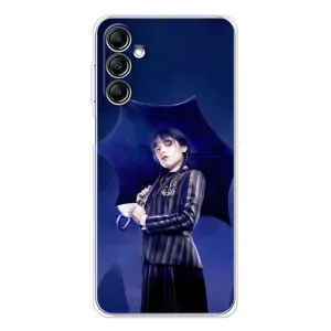 Чехлы Венсдей на Samsung Galaxy M35 5G Уэнсдей (AlphaPrint) (Уэнздей с зонтом)