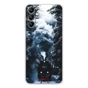 Новогодние, Праздничные Чехлы для Samsung Galaxy M35 5G - 2024 год (Зимний поезд)
