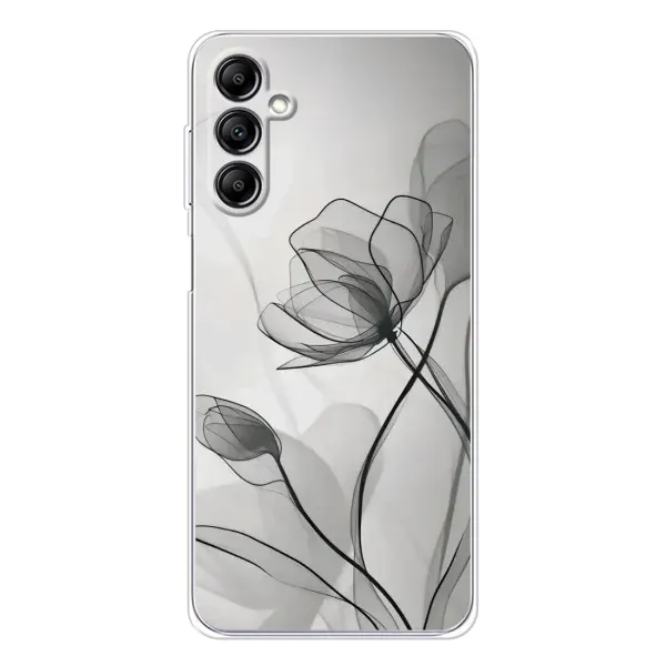 Чохол з принтом «Чорні квіти» для Samsung Galaxy M36 5G