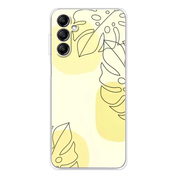 Чехол с принтом «Желтая монстера арт» для Samsung Galaxy M36 5G