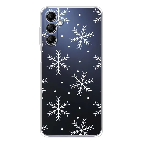 Чехол с принтом «Белые снежинки» для Samsung Galaxy M36