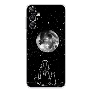 Чохол з малюнком кіт на Samsung Galaxy M36 (Дівчина з котом)