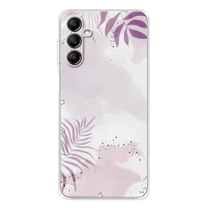 Чохол з квітковим принтом на Гелексі М36 (Фіолетове листя)