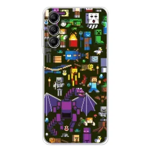 Чохол Майнкрафт на Samsung Galaxy M36 (AlphaPrint) Minecraft (Колаж Майнкрафт)