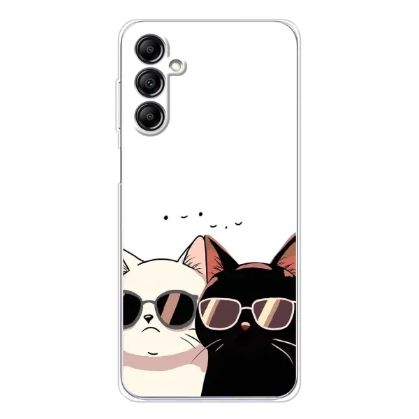 Чохол з принтом «Коти в окулярах» для Samsung Galaxy M36