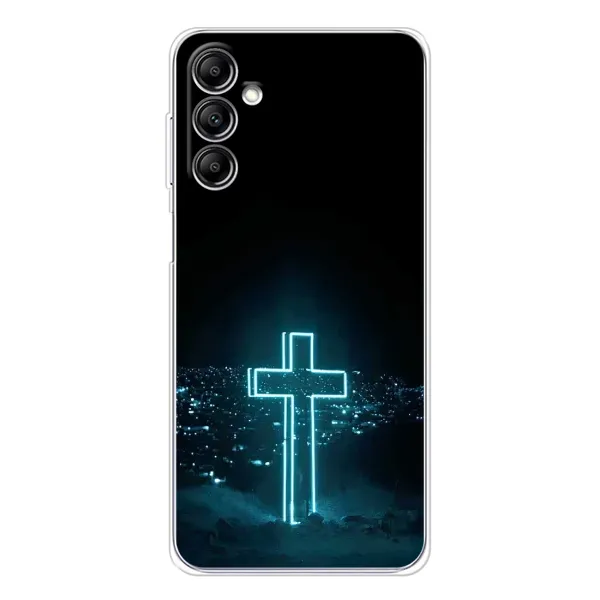 Чехол с принтом «Крест и город» для Samsung Galaxy M36