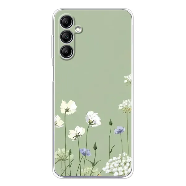 Чохол з принтом «Квіти на зеленому» для Samsung Galaxy M36