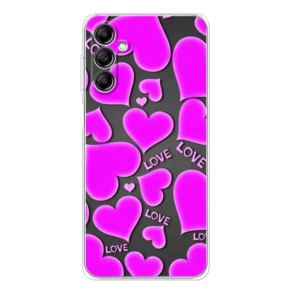 Чехол с принтом «Pink hearts» для Samsung Galaxy M36