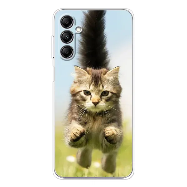 Чехол с принтом «Прыжок кота» для Samsung Galaxy M36