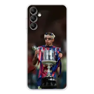 Чохол з футболістом Ламін Ямаль Samsung Galaxy M36 (Ямаль з кубком)