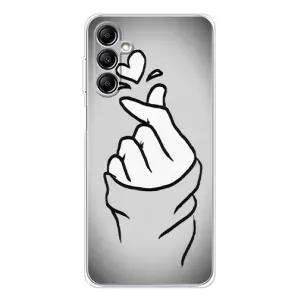Чехол с принтом для Samsung Galaxy M36 (AlphaPrint - Знак сердечка) (Значок Love)