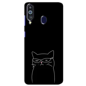 Чехол с рисунком кот на Samsung Galaxy M40 (Равнодушный кот)