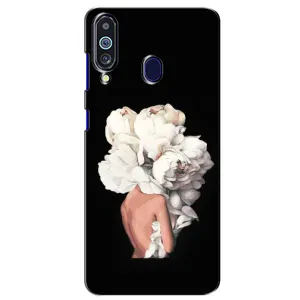 Чехлы (ART) Цветы на Samsung Galaxy M40 (VPrint) (Білі квіти)
