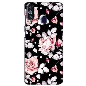 Чохли з квітами для Samsung Galaxy M40 (VPrint) (Квіти на чорному)