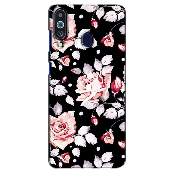 Чехол с принтом «Цветочки на черном» для Samsung Galaxy M40