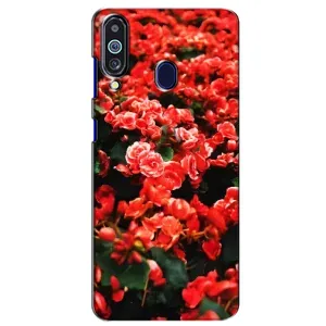 Чохли з квітами для Samsung Galaxy M40 (VPrint) (Квіти червоні)