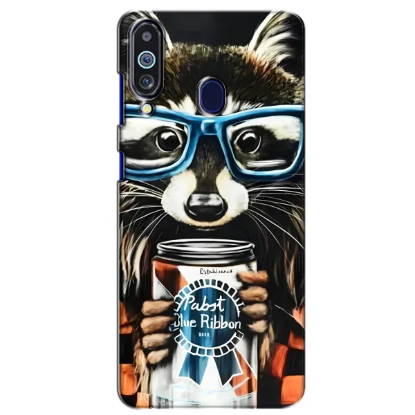 Чехол с принтом «Енот с банкой» для Samsung Galaxy M40