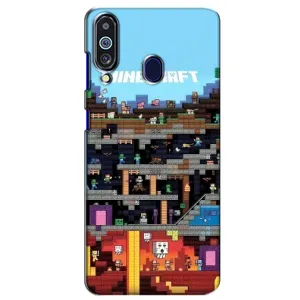 Чохол Майнкрафт на Samsung Galaxy M40 (AlphaPrint) Minecraft (фон Minecraft)