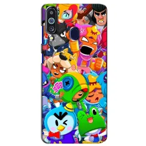 Чехлы Brawl Stars для Samsung Galaxy M40 (AlphaPrint) (Герої Бравл Старс)