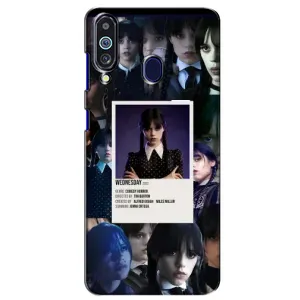 Чехлы Венсдей на Samsung Galaxy M40 Уэнсдей (AlphaPrint) (коллаж Уэнздей)