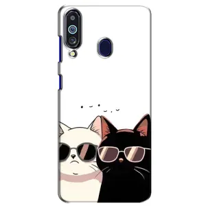 Чехол с рисунком кот на Samsung Galaxy M40 (Коты в очках)