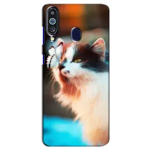 Чохол на Самсунґ Ґелексі М40 з Котиками (VPrint) (Котик з метеликом)