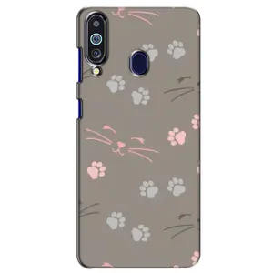 Чехол с рисунком кот на Samsung Galaxy M40 (Лапы и усы)