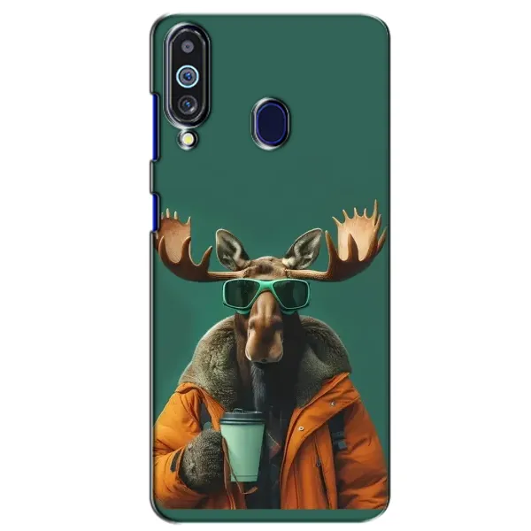 Чехол с принтом «Лось с кофе» для Samsung Galaxy M40 Чехол с принтом «Лось с кофе» для Samsung Galaxy M40