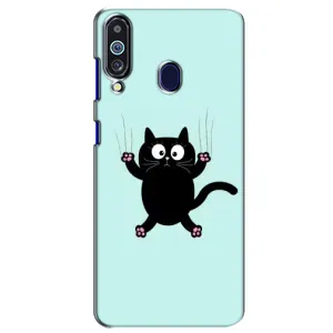 Чохол з принтом для Samsung Galaxy M40 (AlphaPrint) Модні коти (Падаючий кіт)
