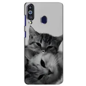 Чехол с рисунком кот на Samsung Galaxy M40 (Пара котов)