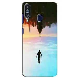 Чехол с человеком пауком для Samsung Galaxy M40 - (AlphaPrint) (Паук человек)