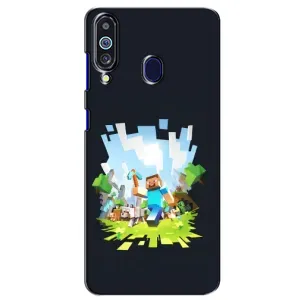 Чохол Майнкрафт на Samsung Galaxy M40 (AlphaPrint) Minecraft (персонажі Minecraft)