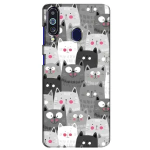 Чохли з Котиками для Samsung Galaxy M40 (VPrint) (Мальовані котики)