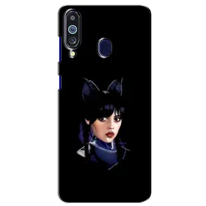 Чехлы Венсдей на Samsung Galaxy M40 Уэнсдей (AlphaPrint) (серьезная Уэнздей)